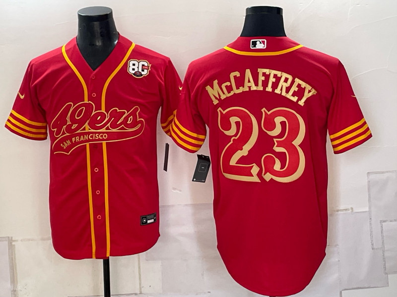 Men 2026 Nike San Francisco 49ers #23 McCaffery red NFL Jersey 0930002
